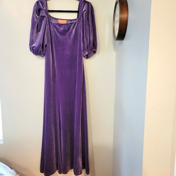 JessaKae Royal Purple Velvet Whimsigoth Dark Fairy Glam Maxi Dress. Size XL - Picture 3 of 10
